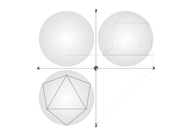 1/4 Net Geodesic Sphere 