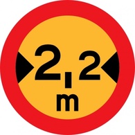 2.2m Sign clip art