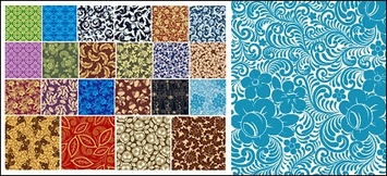 Backgrounds - 22, Continental classical pattern tiled background material vector 