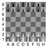 2D Chess set - Chessboard