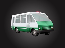 3D Bus Vector 