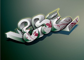 3D Graffiti Vector