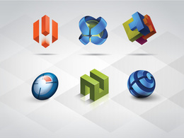 3D Logo Templates Set Preview