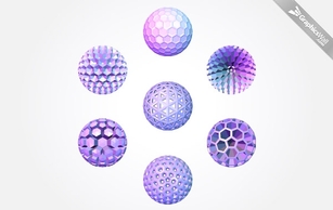 3d Polygonal Sphere Vector