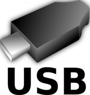 Icons - 3d Usb Input Output Plug clip art 