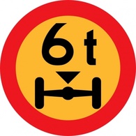 Signs & Symbols - 6t Wheelbase Sign clip art 