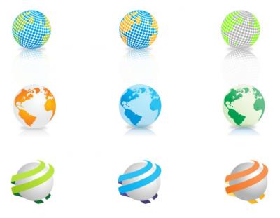 9 vector globes Preview