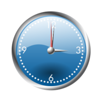 Objects - A blue and chrome clock 