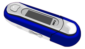 A Blue old style MP3 Player