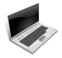 A gray laptop