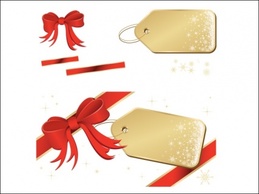 Holiday & Seasonal - A pretty holiday ribbon and tag. 