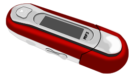 Music - A Red old style MP3 Player 