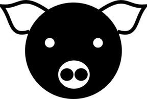 Animals - A Simple Pig clip art 