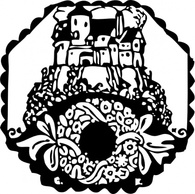 Abbey And Wreath clip art