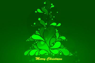 Abstract Green Christmas Tree Vector Preview