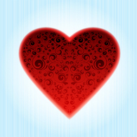 Abstract Ornamented Heart Vector