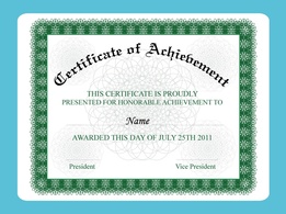 Achievement Certificate Preview