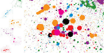 Spills & Splatters - Acid color splatters free vector 