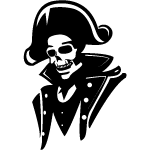 Admiral Skull Free Vector Preview