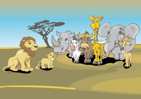 African Animals Cartoon