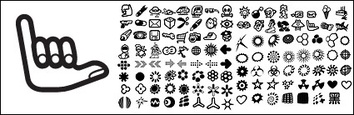 Elements - ai format, keyword: the trend of cartoon characters arrow sign Cart bulb alien gear skull ... 