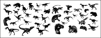 ai format, keyword: vector material, dinosaurs, black and white, Baimiao…… Preview