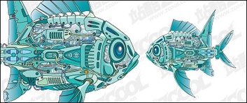 Technology - Ai Format, Keyword: Vector Material, Machinery, Fish, High Tech 