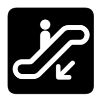 Signs & Symbols - Aiga Escalator Down Bg 