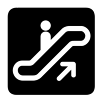 Signs & Symbols - Aiga Escalator Up Bg 