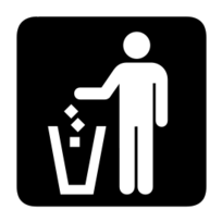 Signs & Symbols - Aiga Litter Disposal Bg 