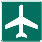 Airport Road Vector Sign 