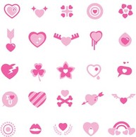 Miscellaneous - All about love in pink mode vector 