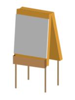 An easel 