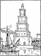 Buildings - Ancient Lighthouse clip art 