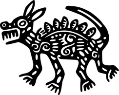 Animals - Ancient Mexico Motif clip art 