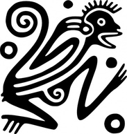 Animals - Ancient Mexico Motif clip art 