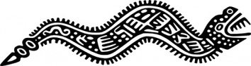 Ancient Mexico Motif Snake clip art