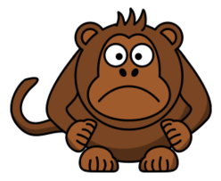 Animals - Angry Cartoon monkey 