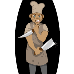 Angry Chef Vector Illustration 