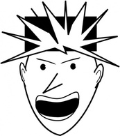 Human - Angry Punk clip art 