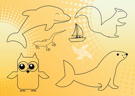 Animals - Animals Outline Graphics 