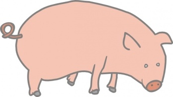 Animals - Animals Outline Marcelo Farm Caiafa Pink Free Mammals Pig Animal Mammal Pigs 