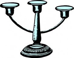 Objects - Antique Candleholder clip art 