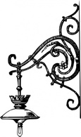 Ornaments - Antique Decorative Outdoor Electric Lamp clip art 