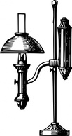 Objects - Antique Desk Electric Lamp clip art 