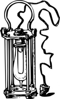 Antique Electric Lamp clip art