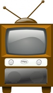 Technology - Antique Television clip art 