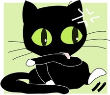 Animals - Antontw Black Cat clip art 