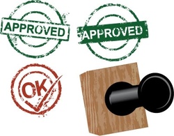 Approved rubber stamps Preview