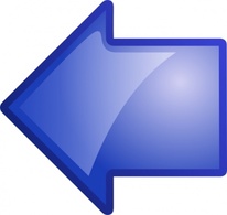 Shapes - Arrow Blue Left clip art 